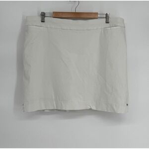 Prophecy Womens Plus Sz 18W White Mini Skort Built-in Shorts Casual Athletic